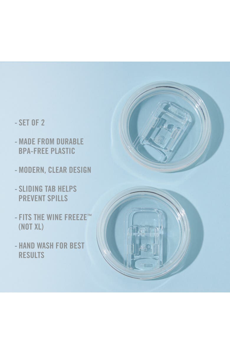HOST Wine FREEZE Lids Set of 2, Alternate, color, Clear