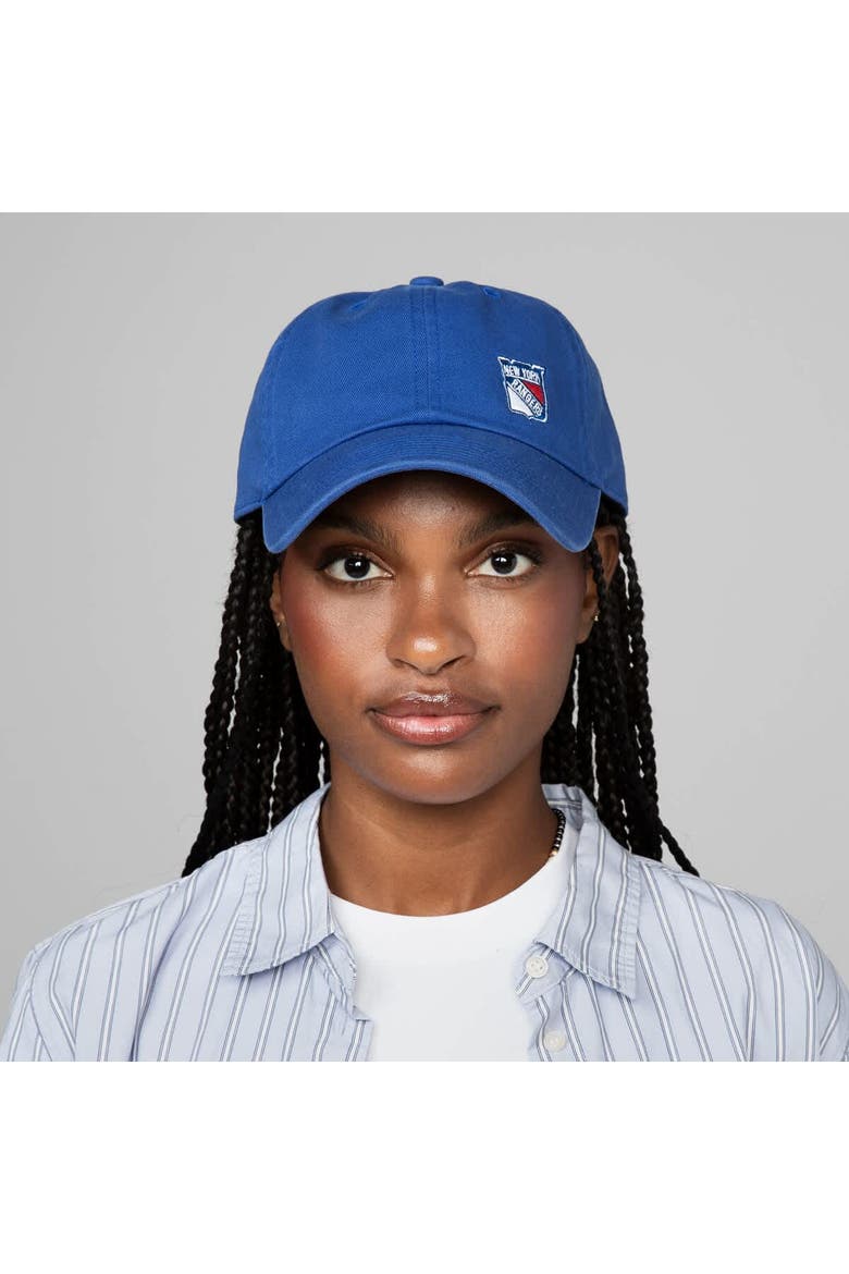 Women's Mitchell & Ness Blue New York Rangers Micro Lefty Adjustable Hat, Main, color, Blue