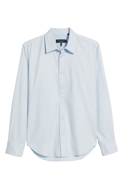 Rag & Bone Tomlin Cotton Dobby Button-up Shirt In Powder Blue