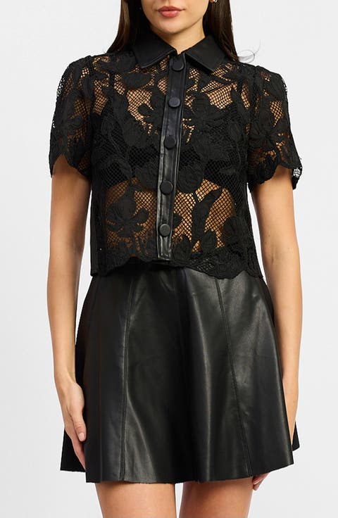 Aileen Lace Short Sleeve Shirt