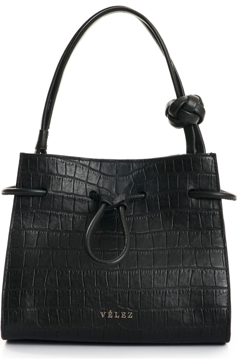 Velez Full Grain Leather Crossbody Bag, Main, color, Black