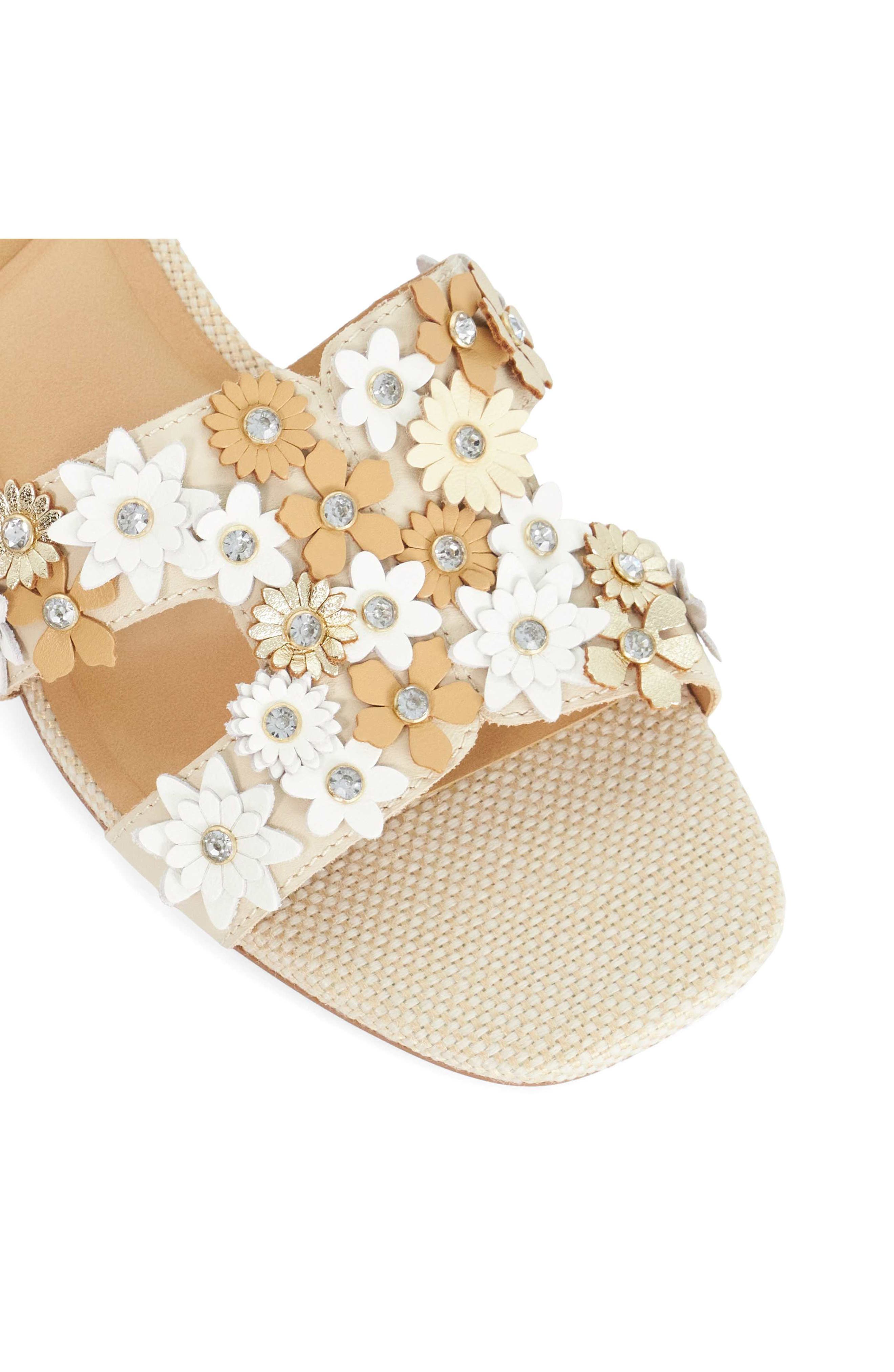 Dune London Loupes Slide Sandal, Alternate, color, Ecru