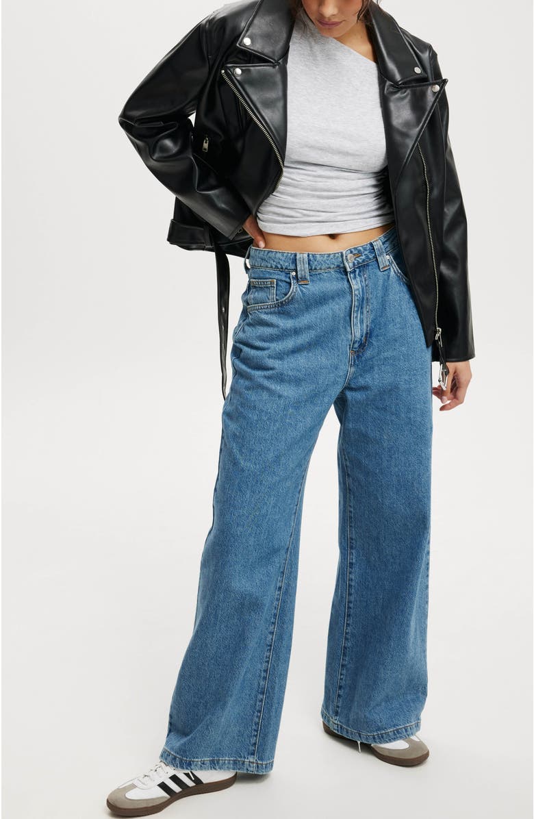 Cotton On Roman Faux Leather Biker Jacket, Alternate, color, 