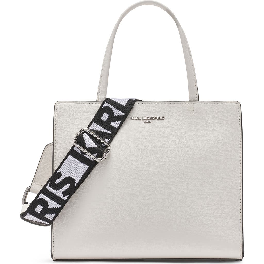Karl Lagerfeld Paris Maybelle Satchel In Winter White