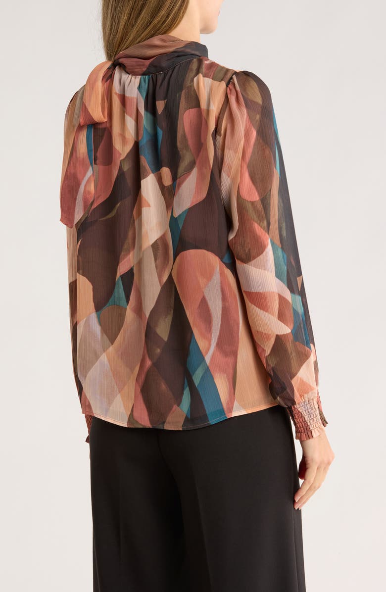 DR2 by Daniel Rainn Tie Neck Top, Alternate, color, Rosy Brown