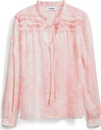 Desigual Ruffle Metallic Tie Neck Top