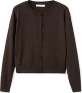 MANGO Covered Button Crewneck Cardigan