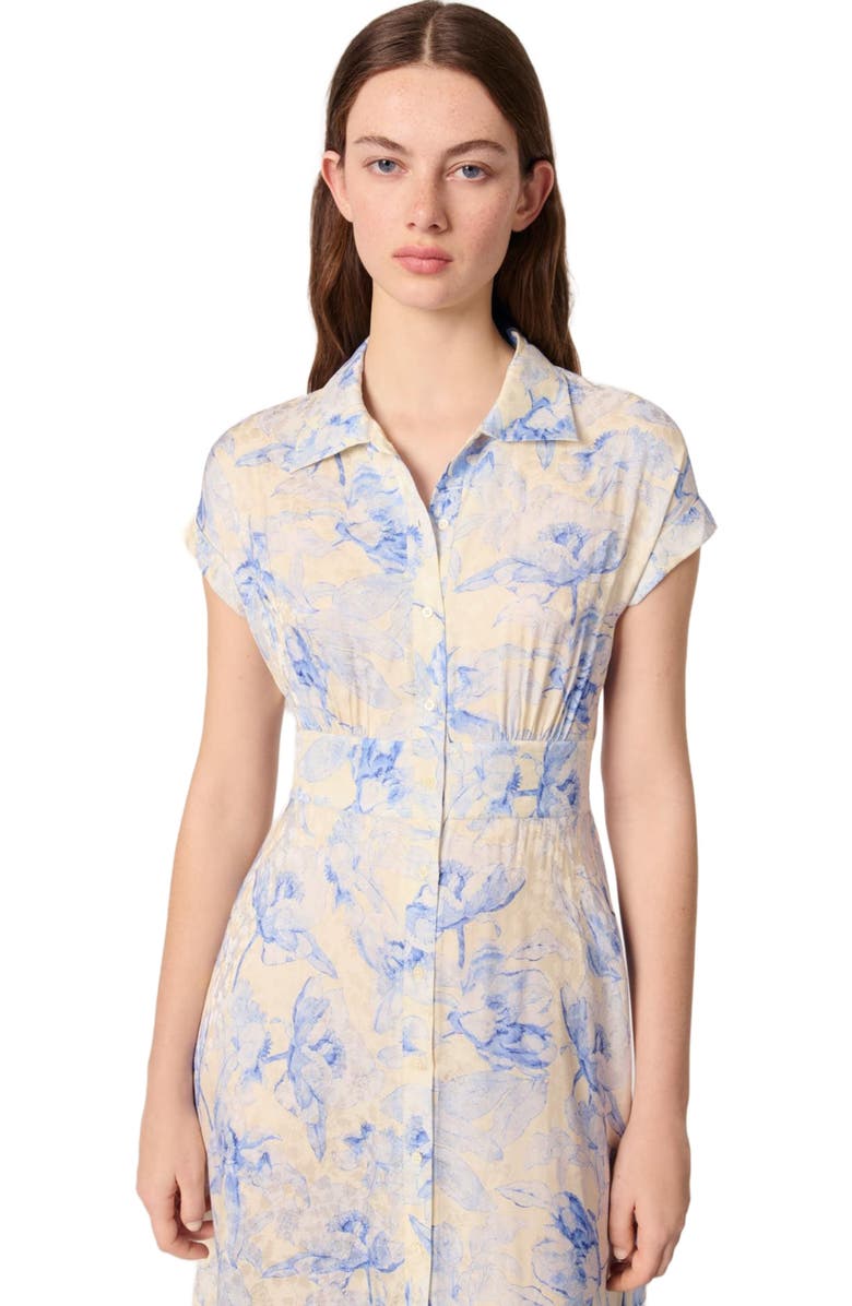 maje Patterned maxi dress, Alternate, color,