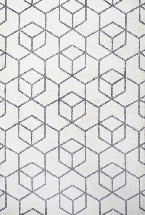 Tumbling Blocks Modern Geometric Area Rug