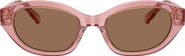 Tory Burch 52mm Polarized Irregular Sunglasses