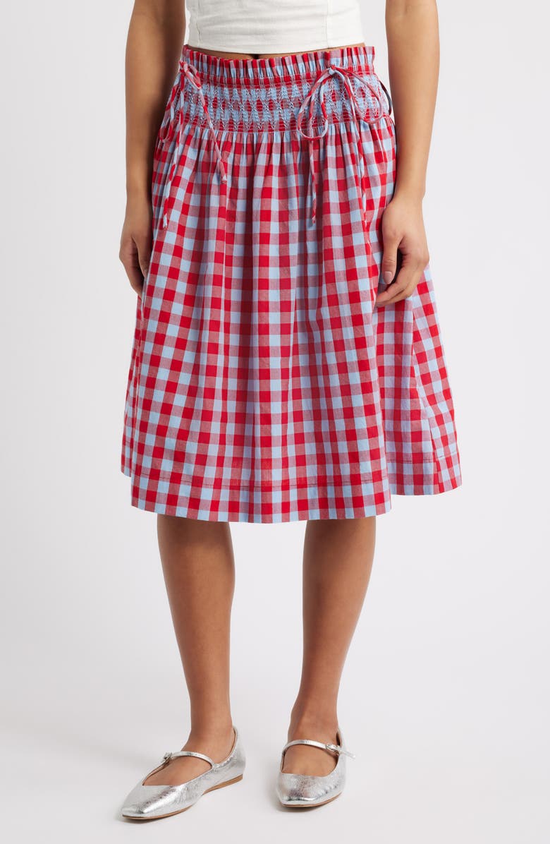 Damson Madder Lilo Plaid Minidress, Alternate, color, Blue/ Red