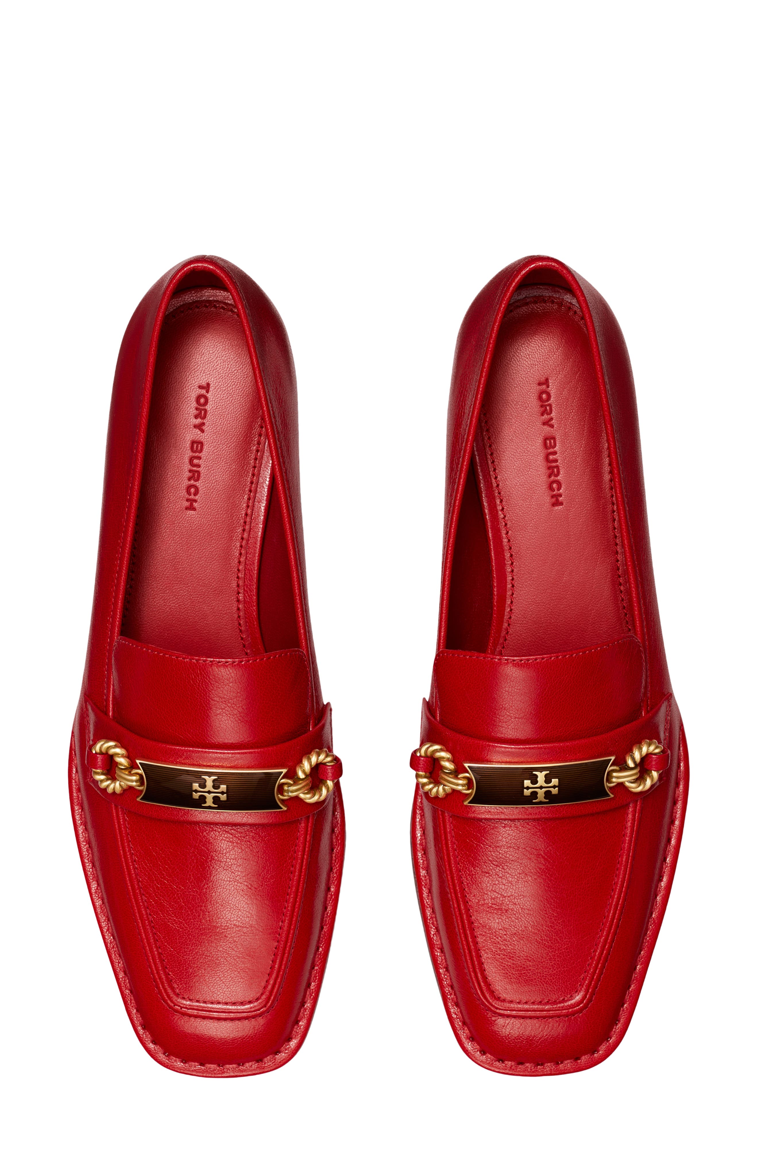 Perrine Square Toe Loafer, Alternate, color, TORY RED