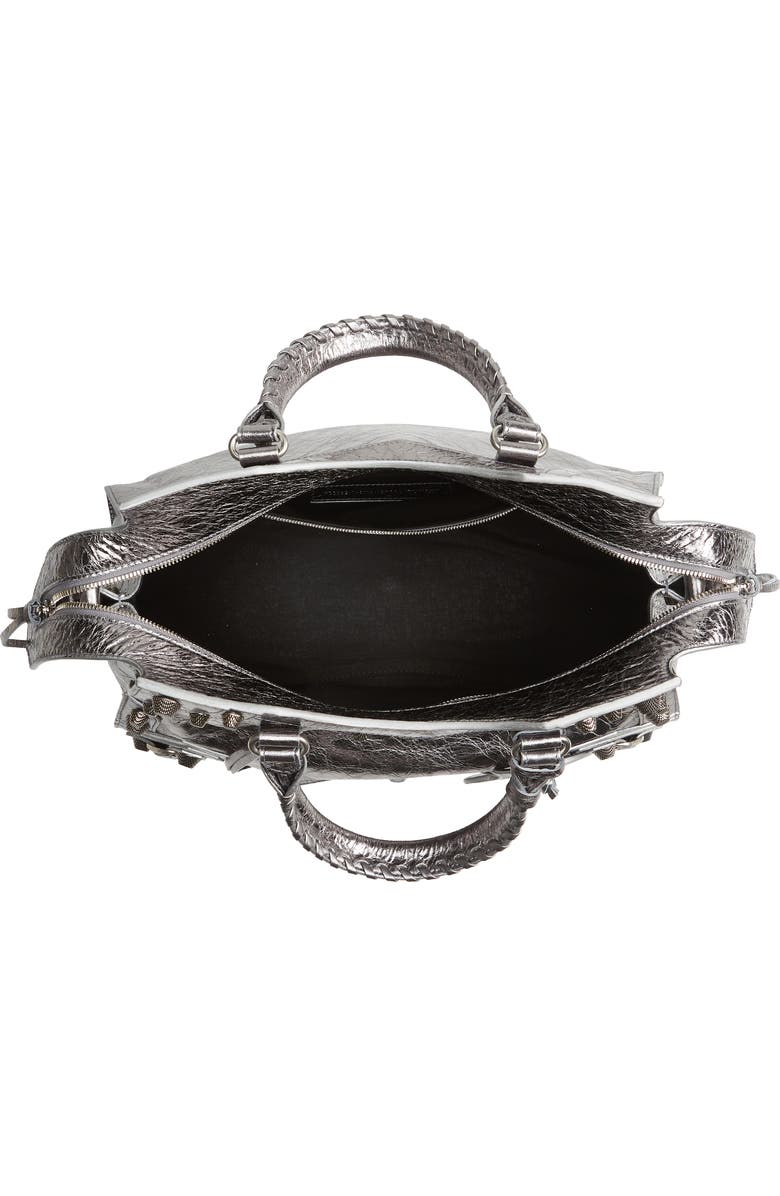 Balenciaga Neo Cagole City Metallic Leather Shoulder Bag, Alternate, color,