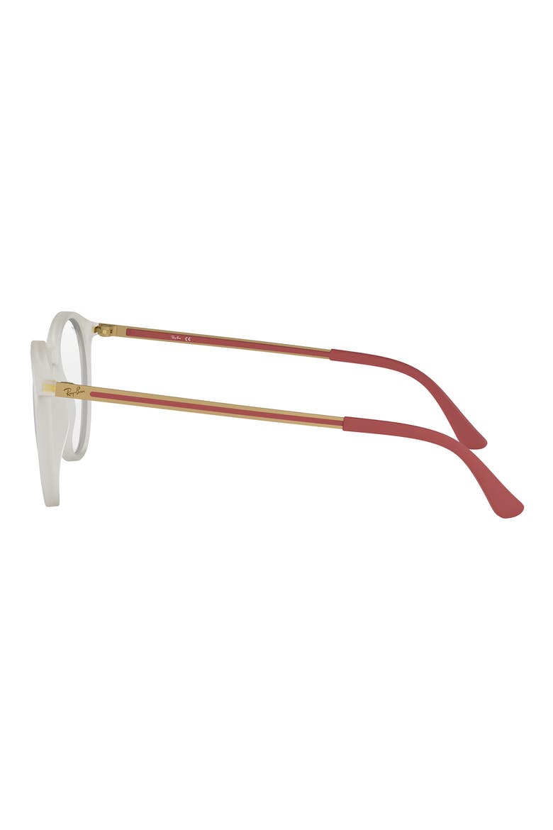 Small 48mm Round Optical Glasses, Alternate, color, TRANSPARENT RED