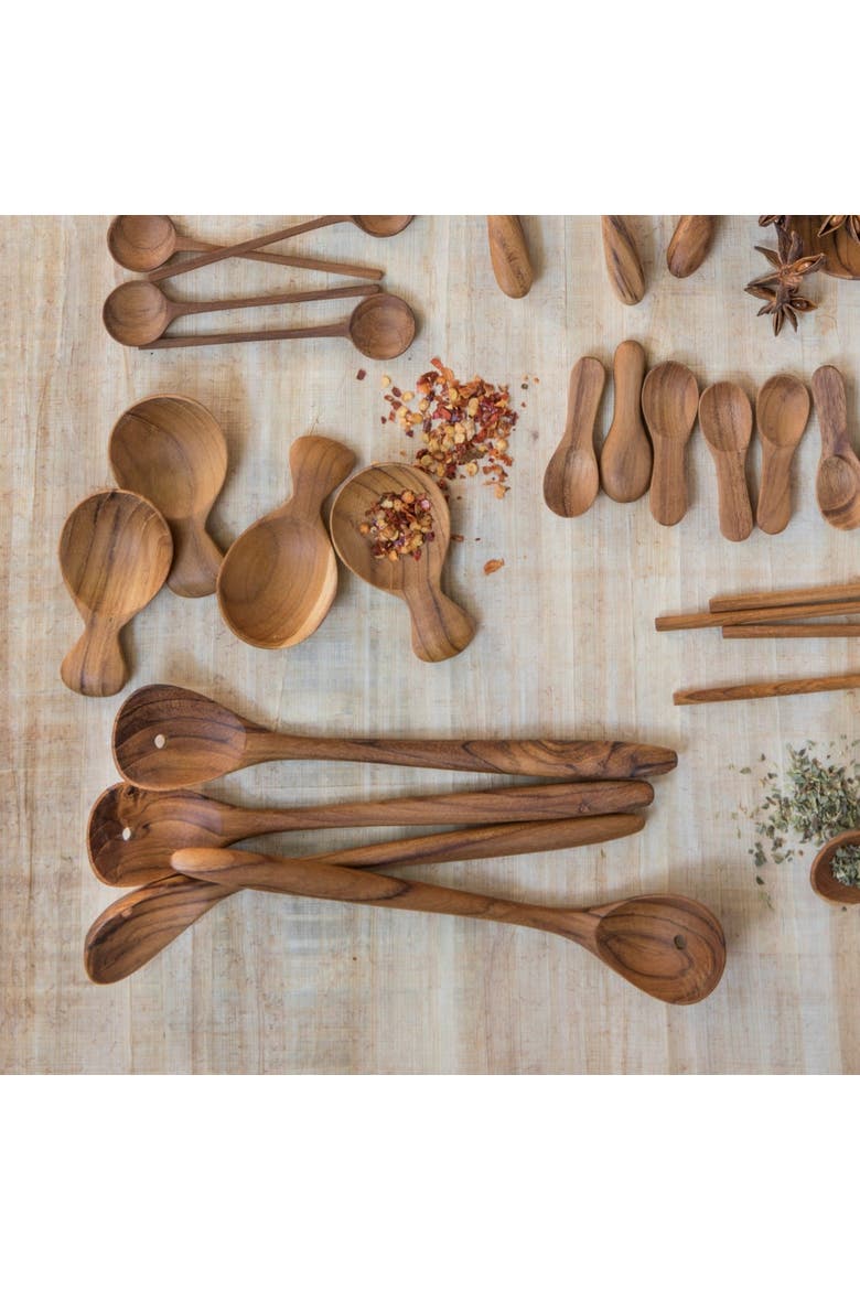 Teak Olive Spoons - Set of 4, Alternate, color, Teak