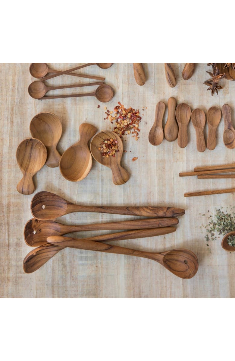 Be Home Teak Olive Spoons - Set of 4, Alternate, color, Teak