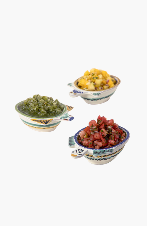 Uncommon Goods Majolica Salsa Turtle Bowls Set In Multicolor