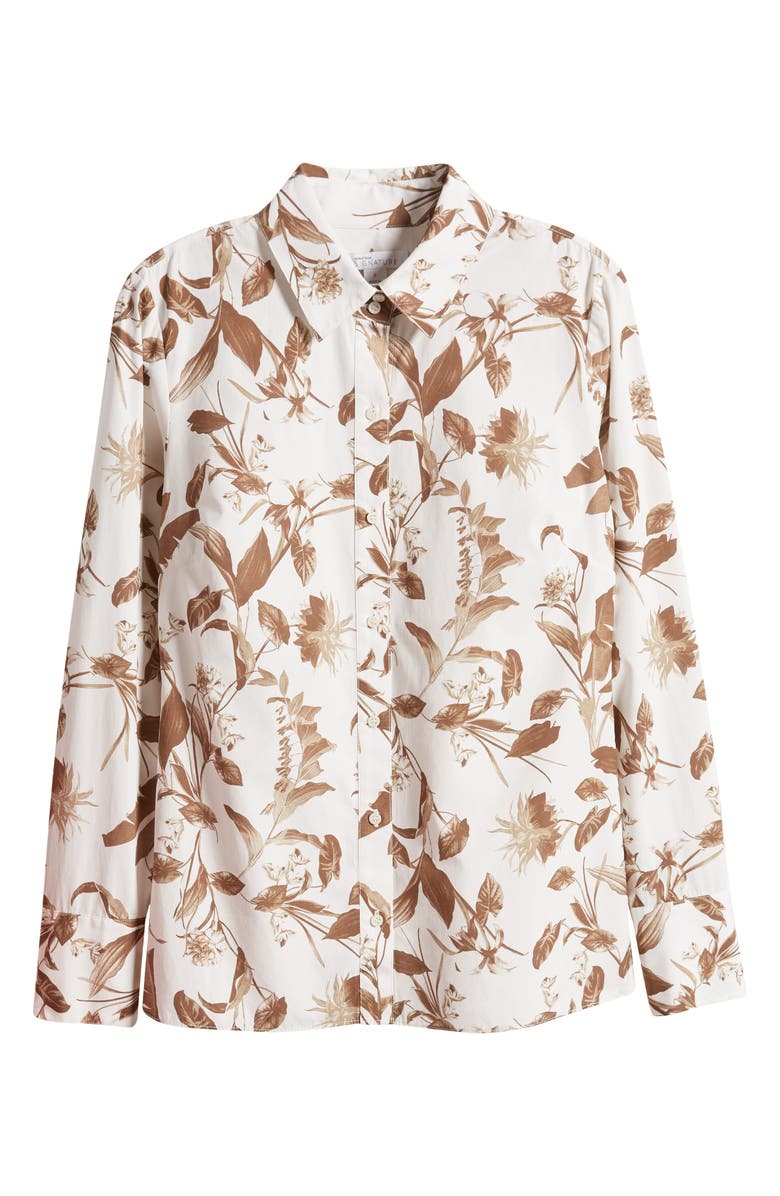 Nordstrom Signature Floral Cotton Shirt, Alternate, color, 