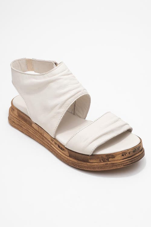 Forever & Always Shoes Lunas Leather Side-zip Flat Heel Sandal In Sand