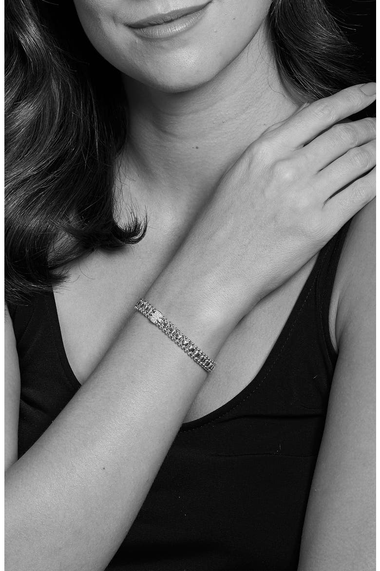Caviar Spark Diamond Station Bracelet, Alternate, color, SILVER/ DIAMOND