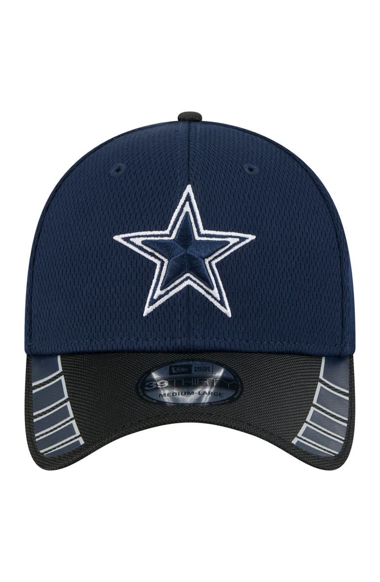 New Era Men's New Era Navy/Black Dallas Cowboys Visor Hit 39THIRTY Flex Hat, Alternate, color, Navy