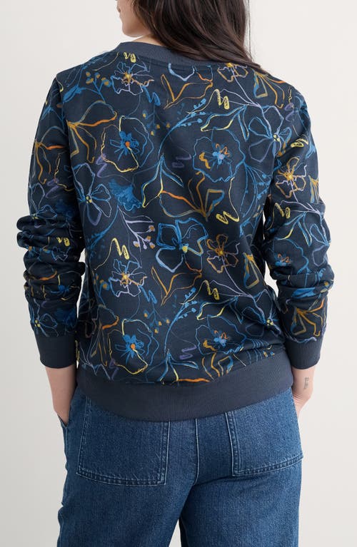 Seasalt Cornwall Bright Wave Organic Cotton Sweatshirt In Blue