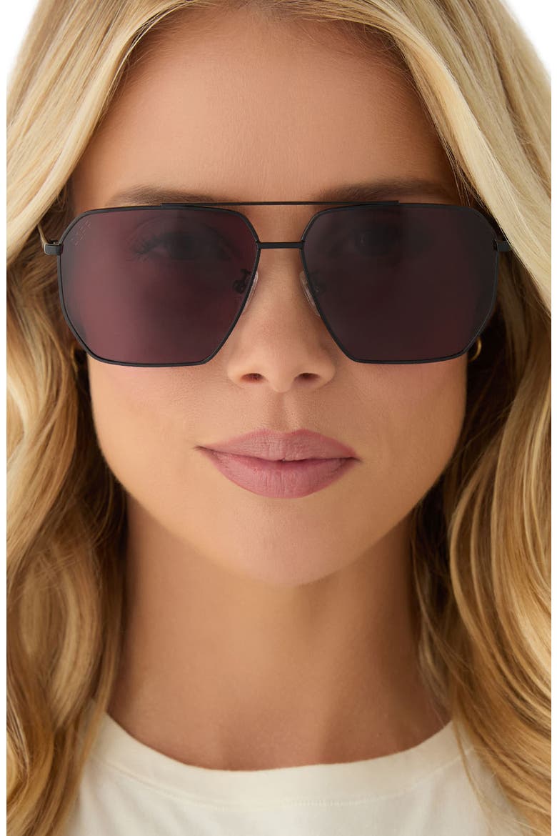 Berkely 59mm Gradient Navigator Sunglasses, Alternate, color, BLACK / DARK CHERRY