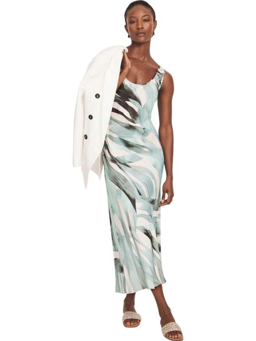 MINT VELVET MINT VELVET PALM PRINT SATIN SLIP DRESS