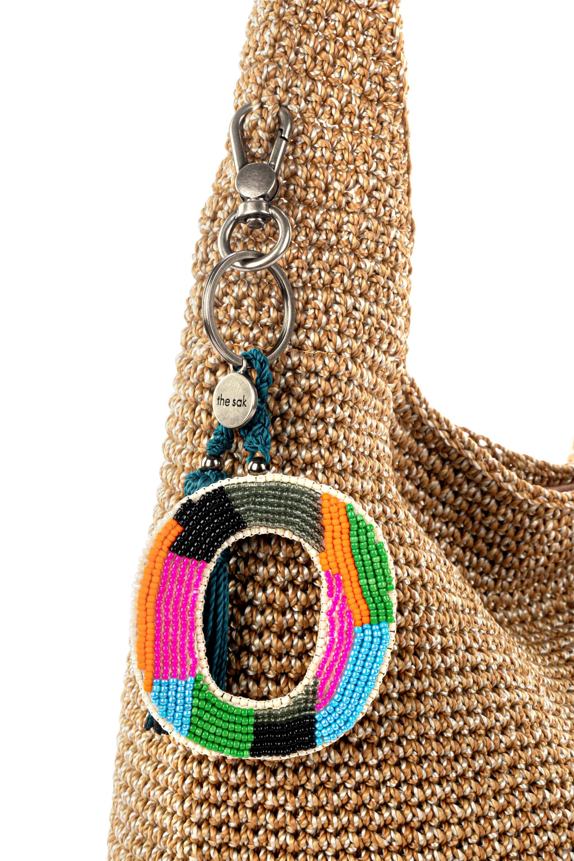 The Sak Yarnicharmz Hand Crochet Dangle - Letters, Alternate, color, O