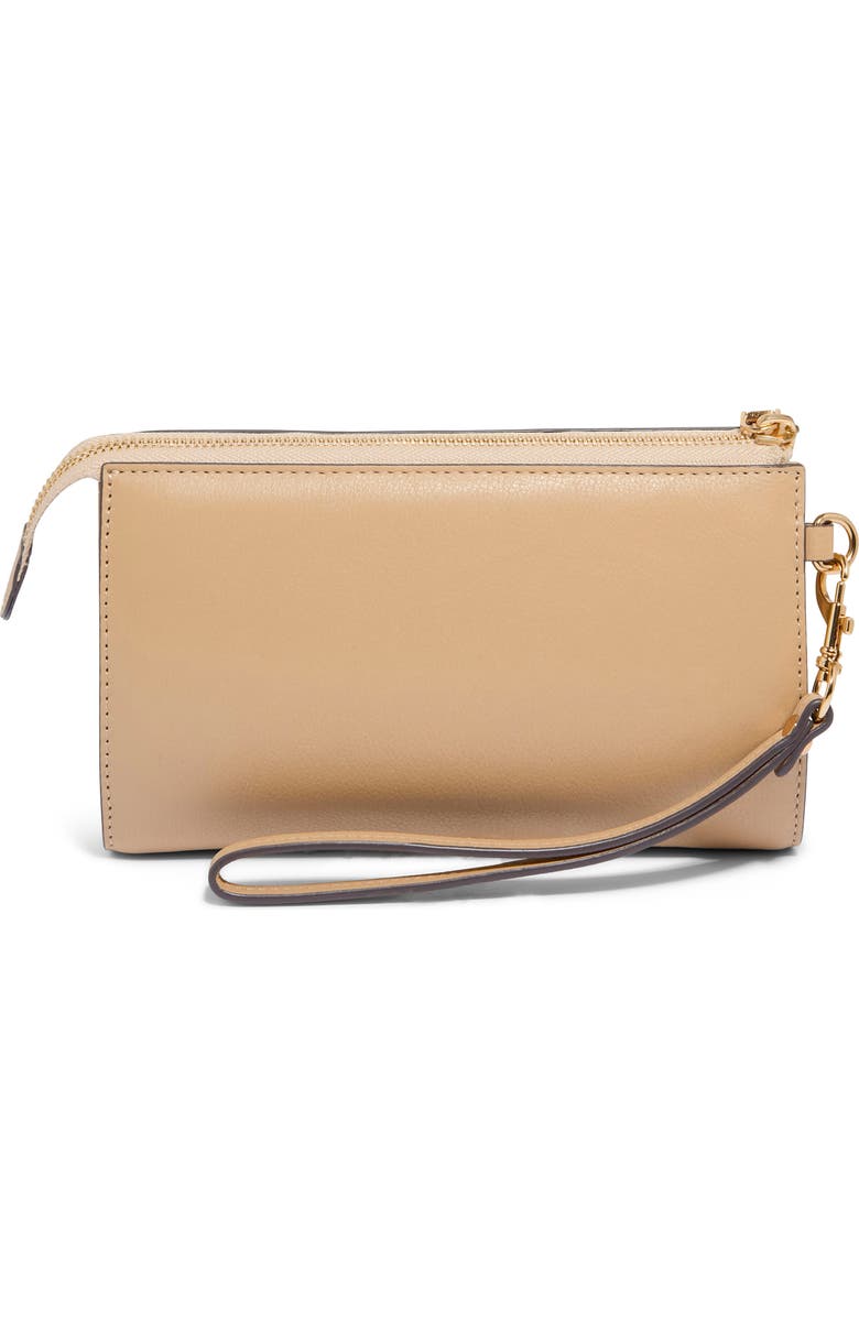 AIMEE Saddle Up Leather Wristlet, Alternate, color, Camel