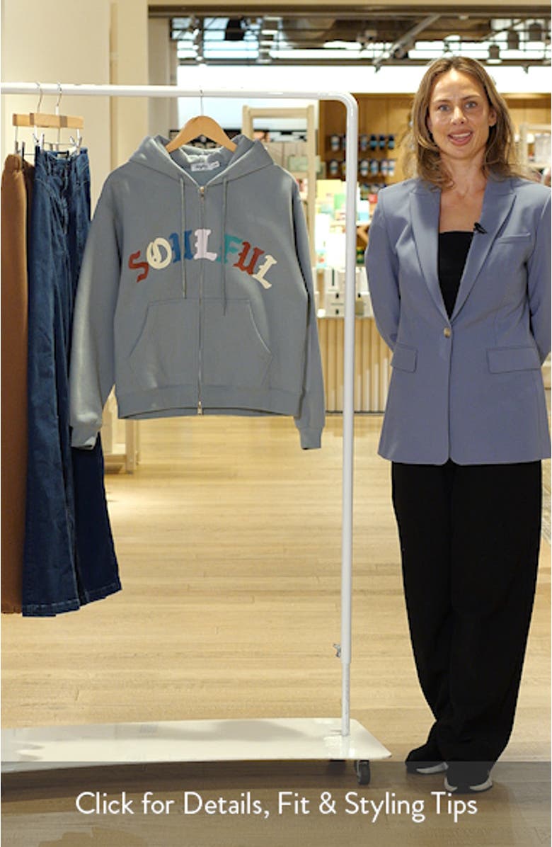 Soulful Relaxed Zip Hoodie, sales video thumbnail