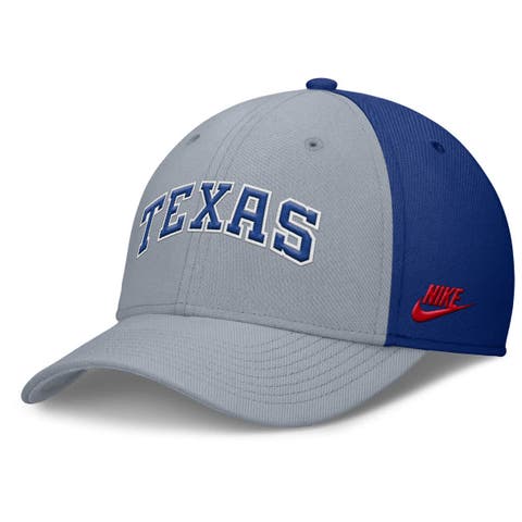 Men's Nike Gray/Royal Texas Rangers Rise Swoosh Performance Flex Hat