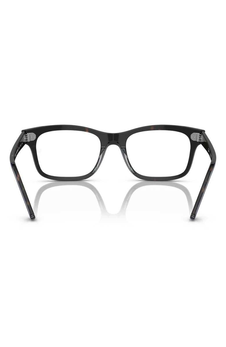 Ray-Ban Mr. Burbank 56mm Rectangular Optical Glasses, Alternate, color, Blue