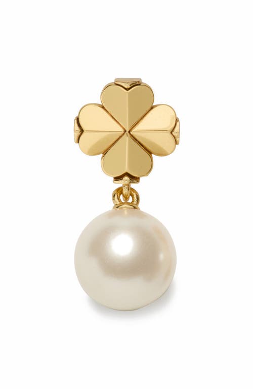 Kate Spade New York Spade Flower Faux Pearl Drop Earrings In Gold
