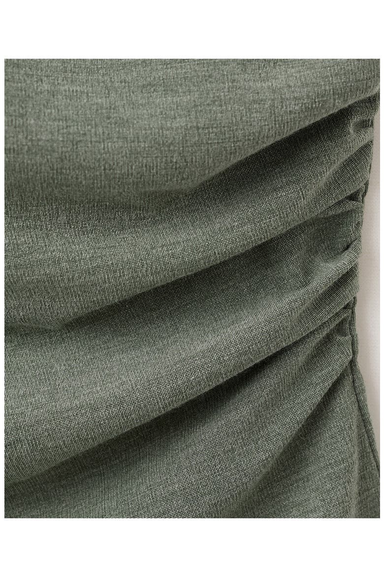 Bead Strap Detail Ruched Top, Alternate, color, GREEN