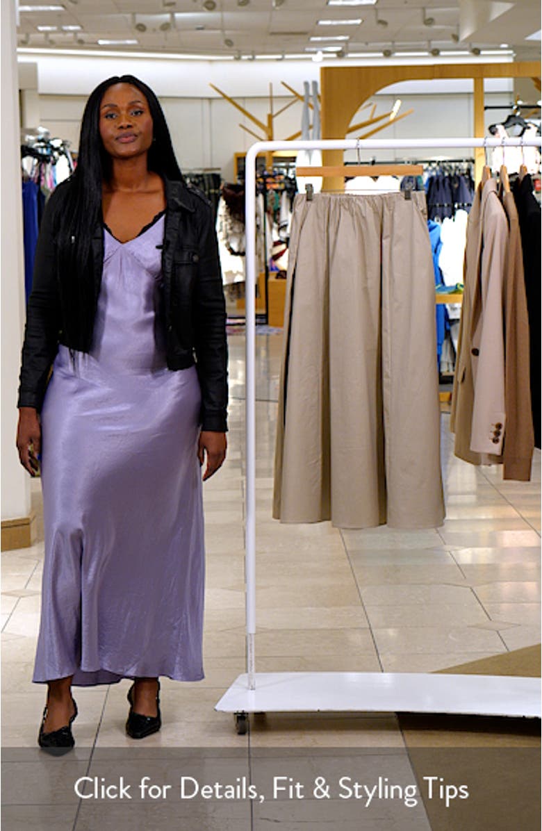 Twill Midi Circle Skirt, sales video thumbnail