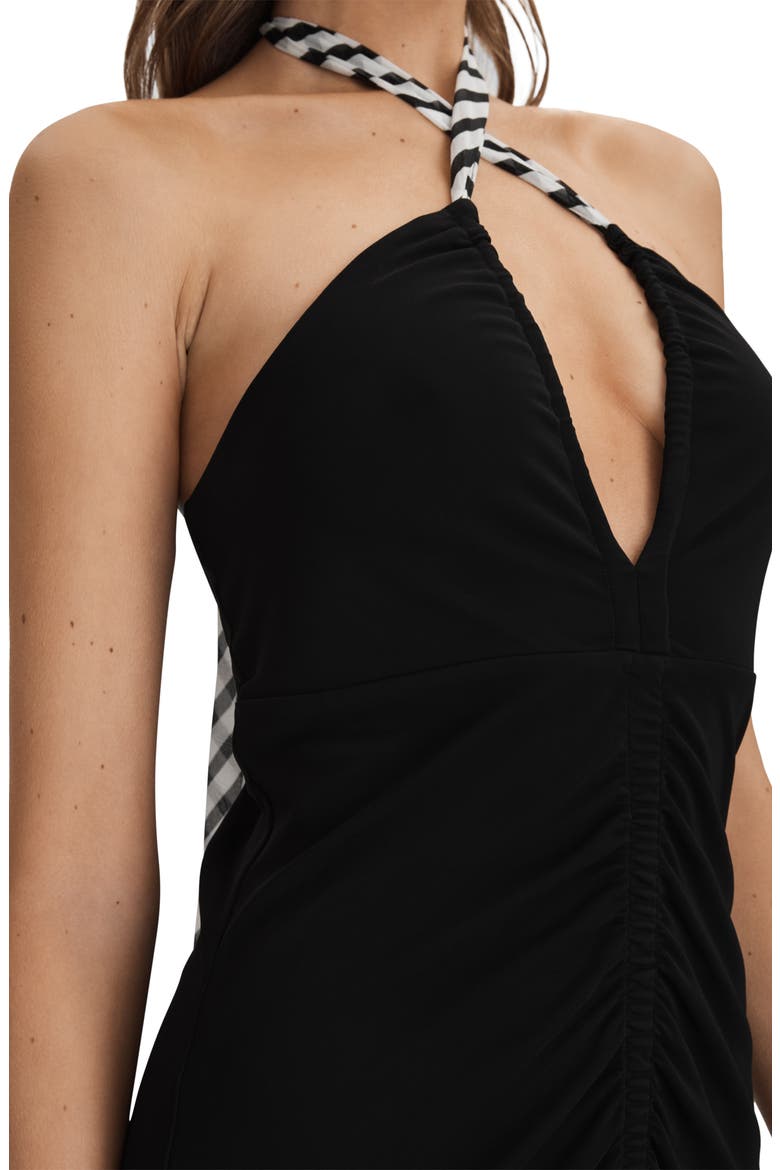 Iris Halter Maxi Dress, Alternate, color, BLACK