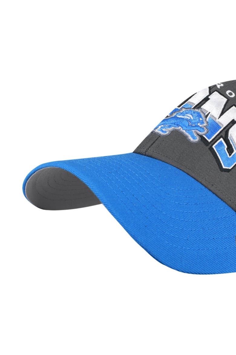 Men's '47 Charcoal Detroit Lions Split Block MVP Adjustable Hat, Alternate, color, Charcoal