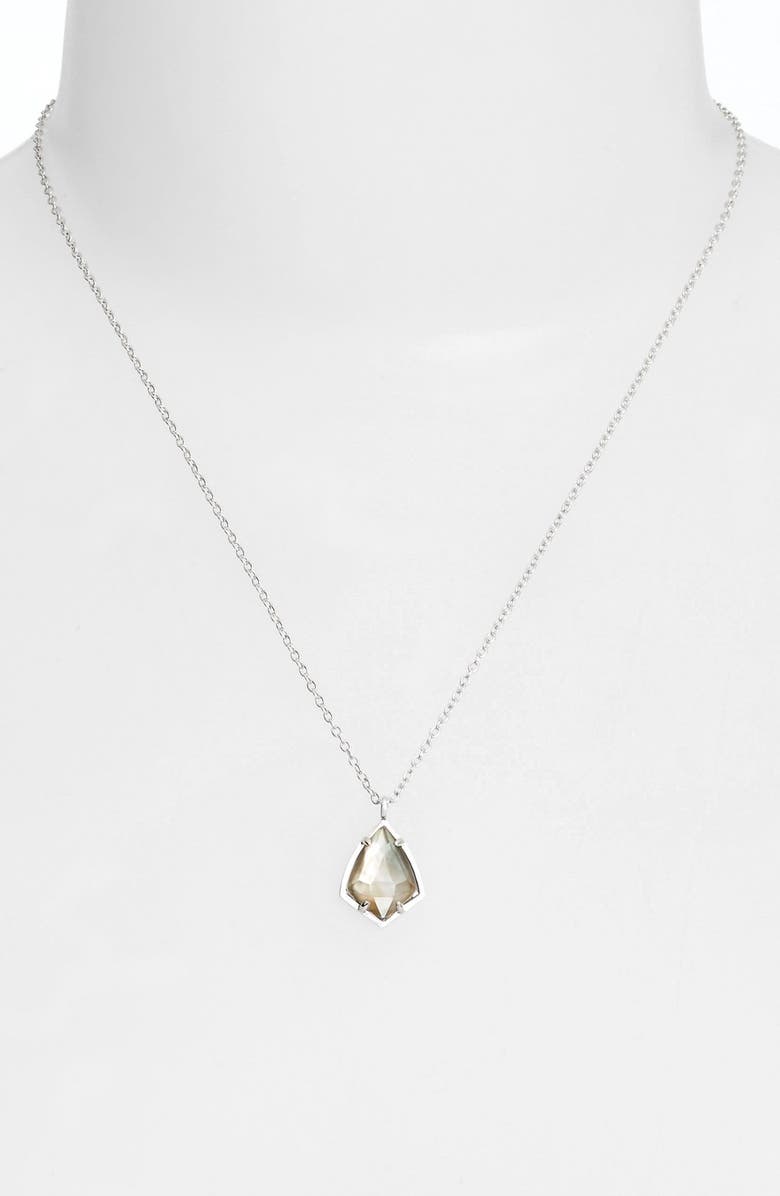 Kendra Scott 'Cory' Semiprecious Stone Pendant Necklace, Alternate, color, 
