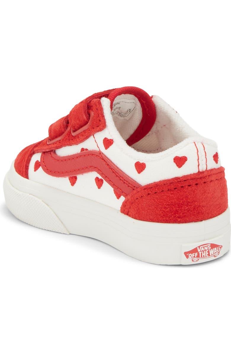 Vans Kids' Old Skool V Sneaker, Alternate, color, Valentines Red/True White