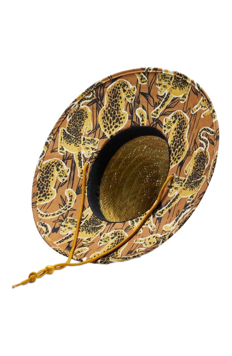 Hemlock Pounce Big Kids Straw Lifeguard Hat, Alternate, color, Cheetahs