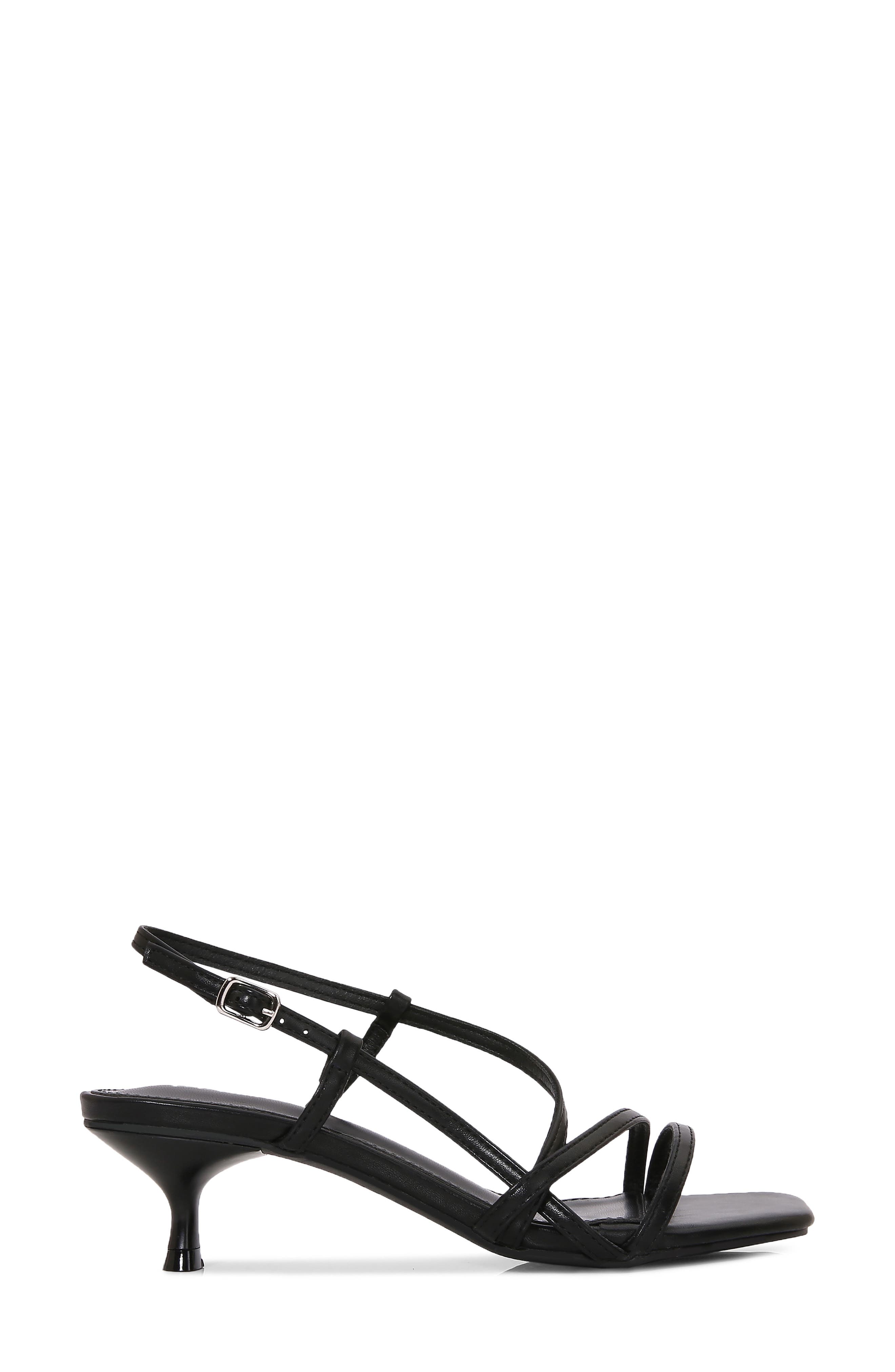 Joy Strappy Faux Leather Sandal, Alternate, color, BLACK