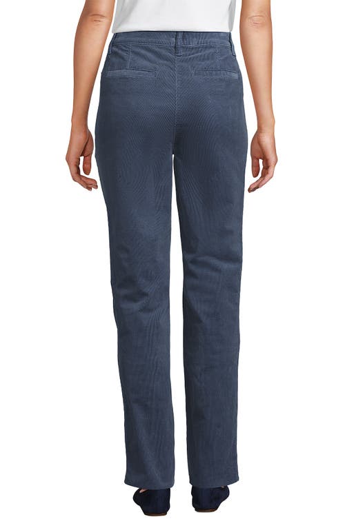 Lands' End Corduroy High Rise Rail Straight Leg Pants In Blue
