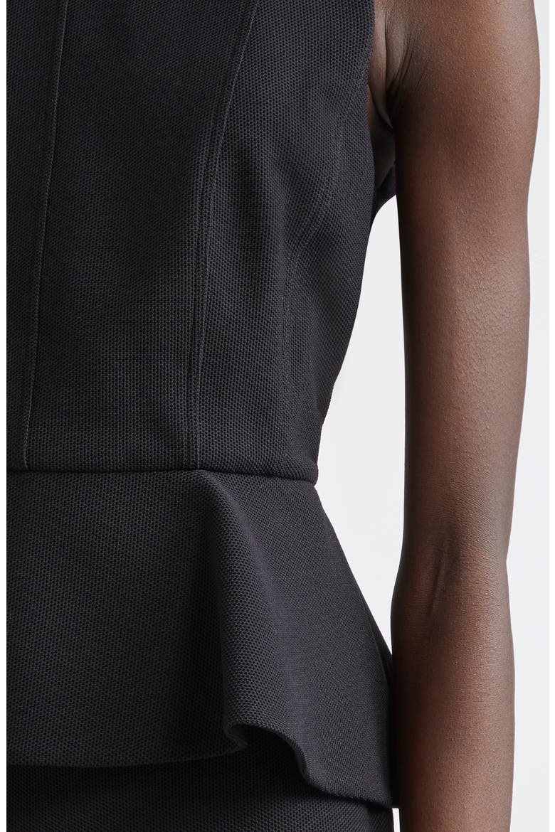 Cosmos Sleeveless Knit Peplum Dress, Alternate, color, BLACK