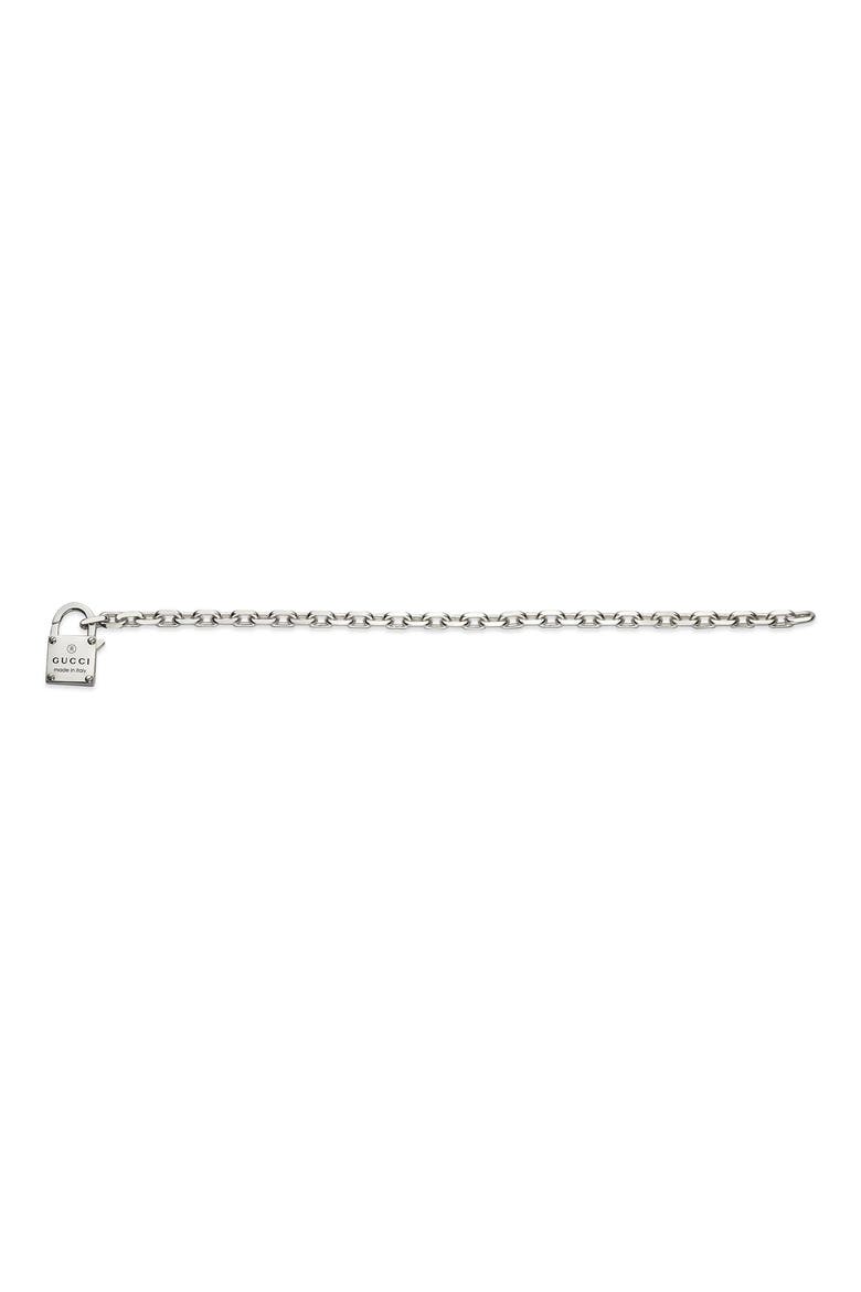 Trademark Lock Pendant Bracelet, Alternate, color, SILVER