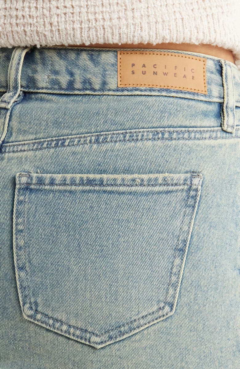 PacSun Mid Rise Denim Miniskirt, Alternate, color,