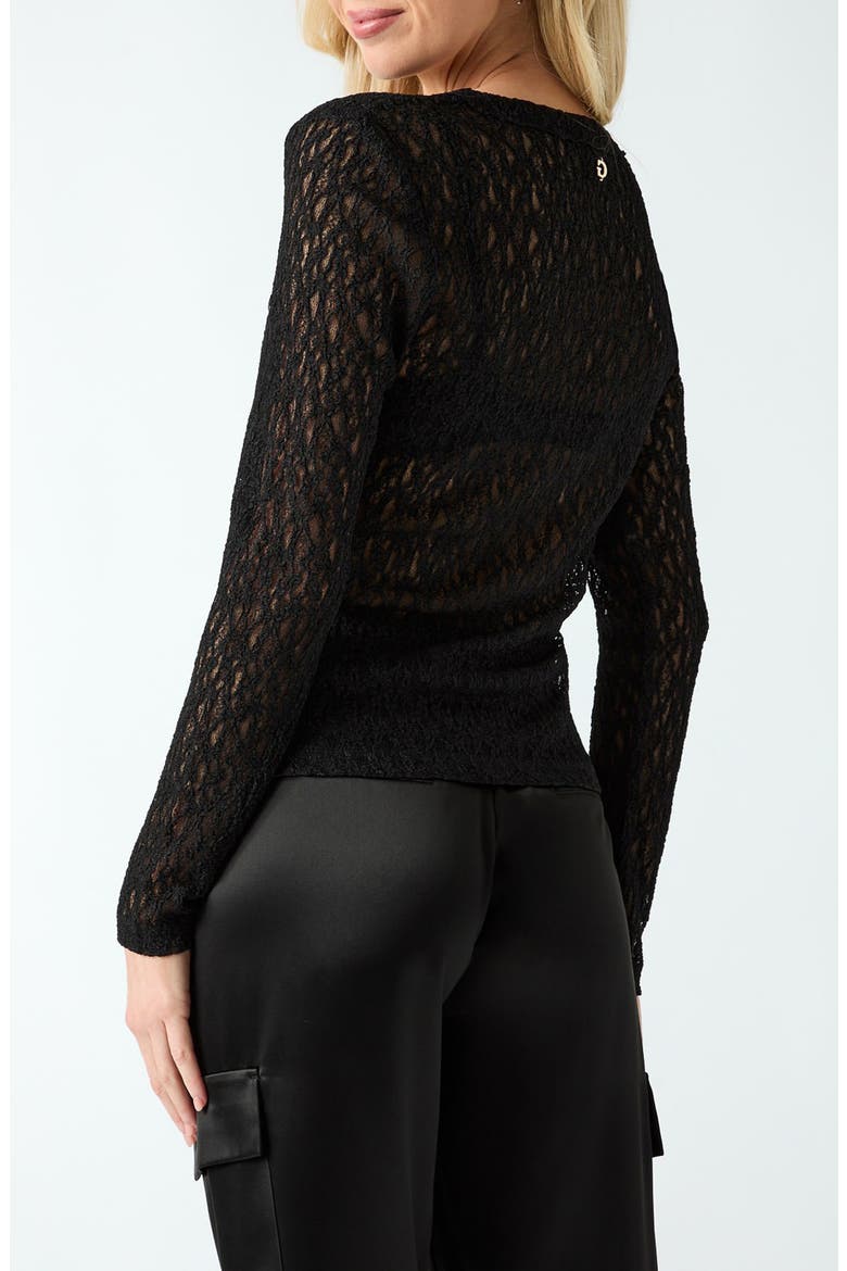 Matilde Lace Cardigan Top, Alternate, color, JBLACK-BLACK