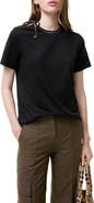 Burberry Frankie Check Bow Neck T-Shirt