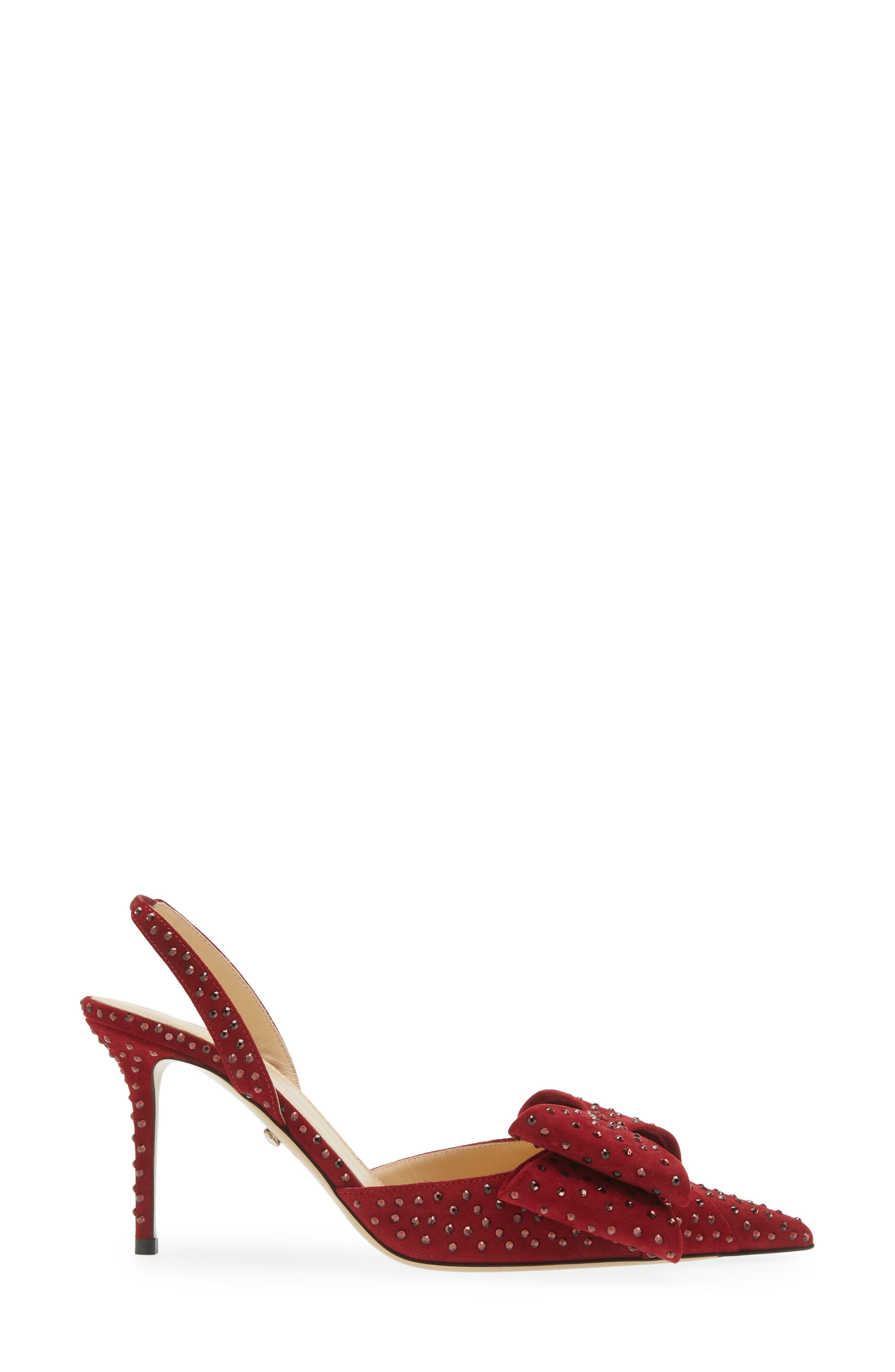 Mach & Mach Le Cadeau Bow Crystal Pointed Toe Slingback Pump, Alternate, color, 