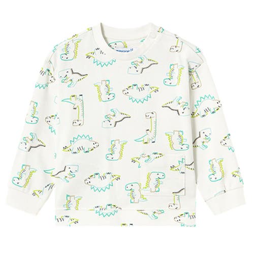 Mayoral Dinosaur Sweatshirt in Cream 